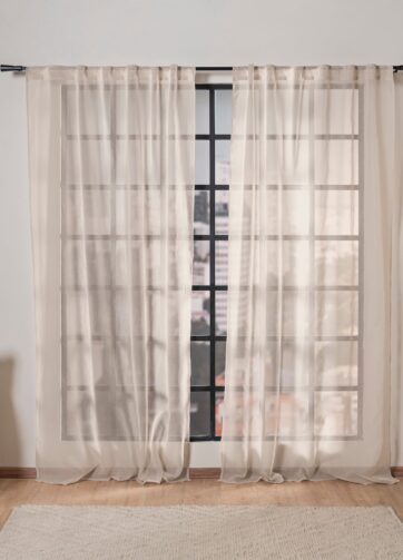 89280 CORTINA TRANSLUCIDA VIENA BEIGE CORTA