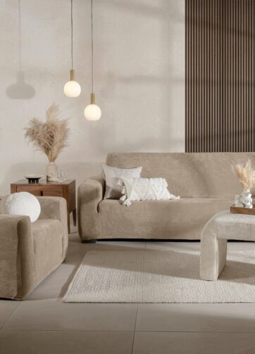 89355 FUNDA DE SILLON NIZA VELVET LATTE  IND