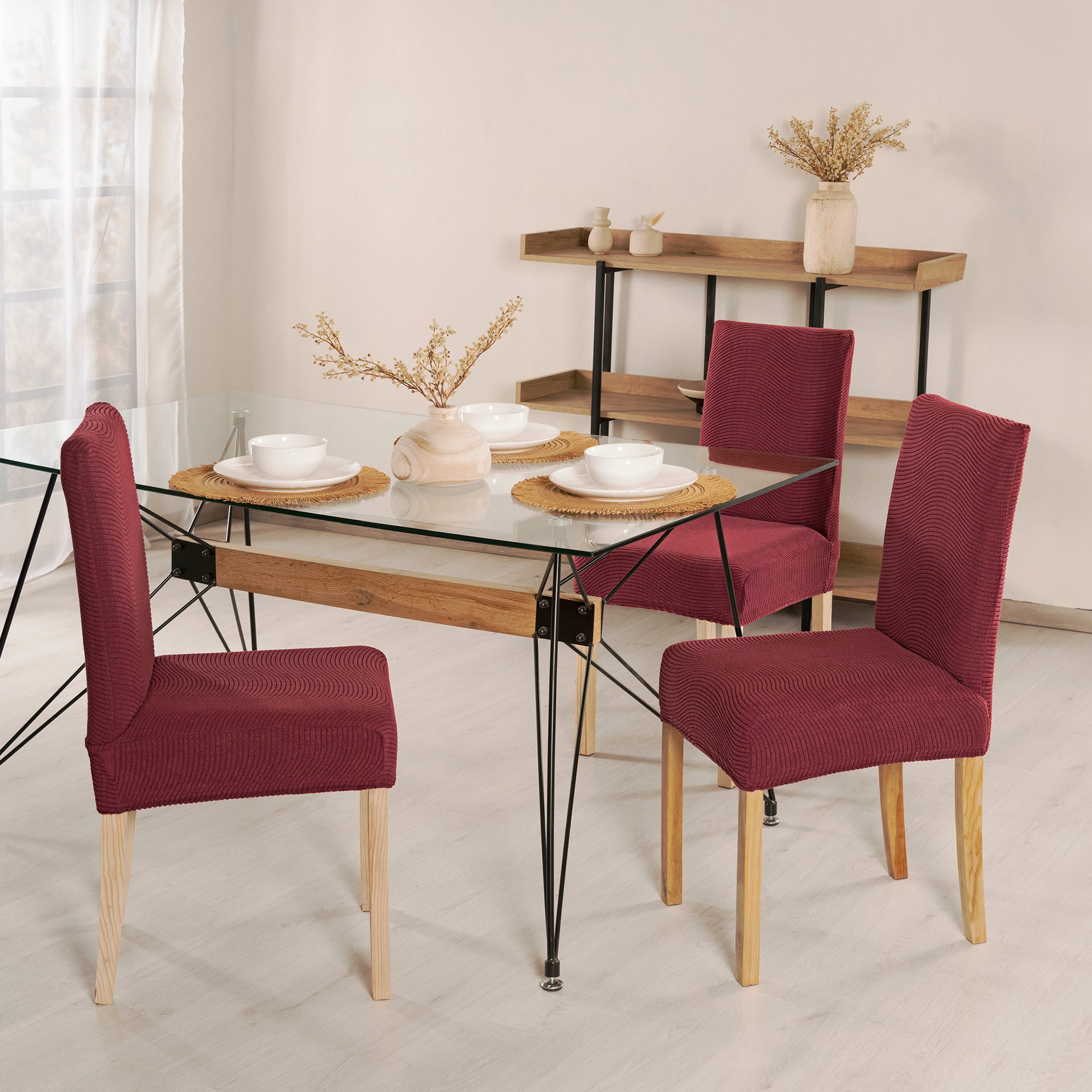 89638 FUNDA DE SILLA NIZA MERLOT