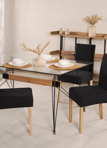 89639 FUNDA DE SILLA NIZA NEGRO