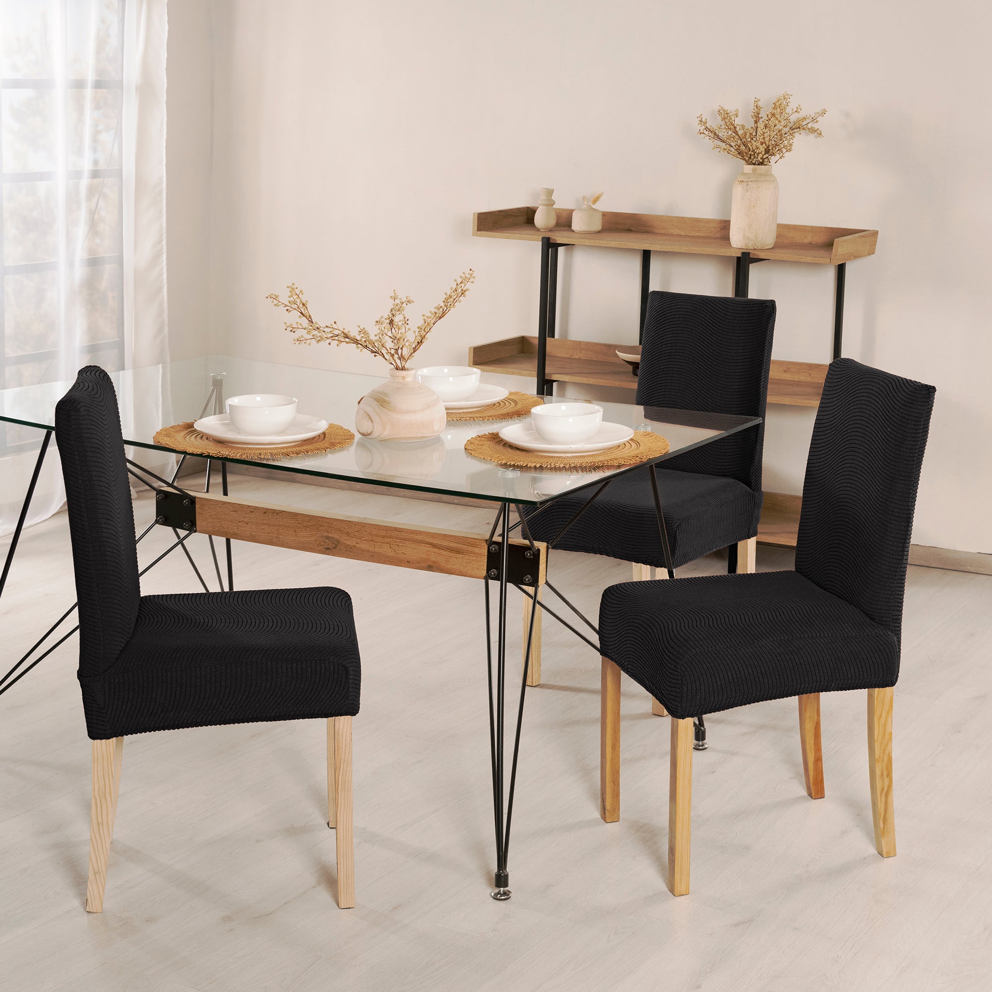 89639 FUNDA DE SILLA NIZA NEGRO